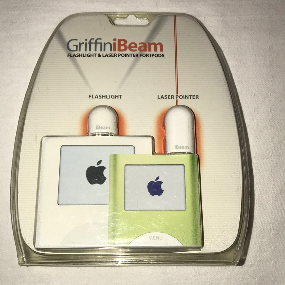 Apple GriffiniBeam Flashlight & Laser Pointer for iPod Mini and Docking Pods New